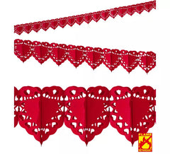 Guirlande Coeur avec Chiffres Ignifuges de 4 mètres