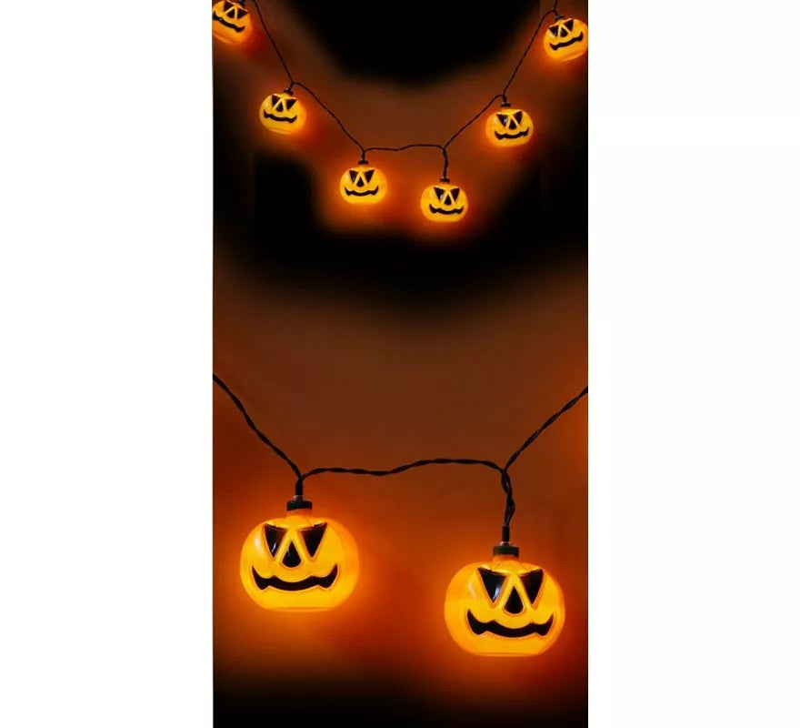 Translation missing: fr.Guirnalda de 10 Calabazas iluminación LED de 150 cm