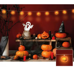 Guirlande Lumineuse avec 12 Citrouilles 180 cm