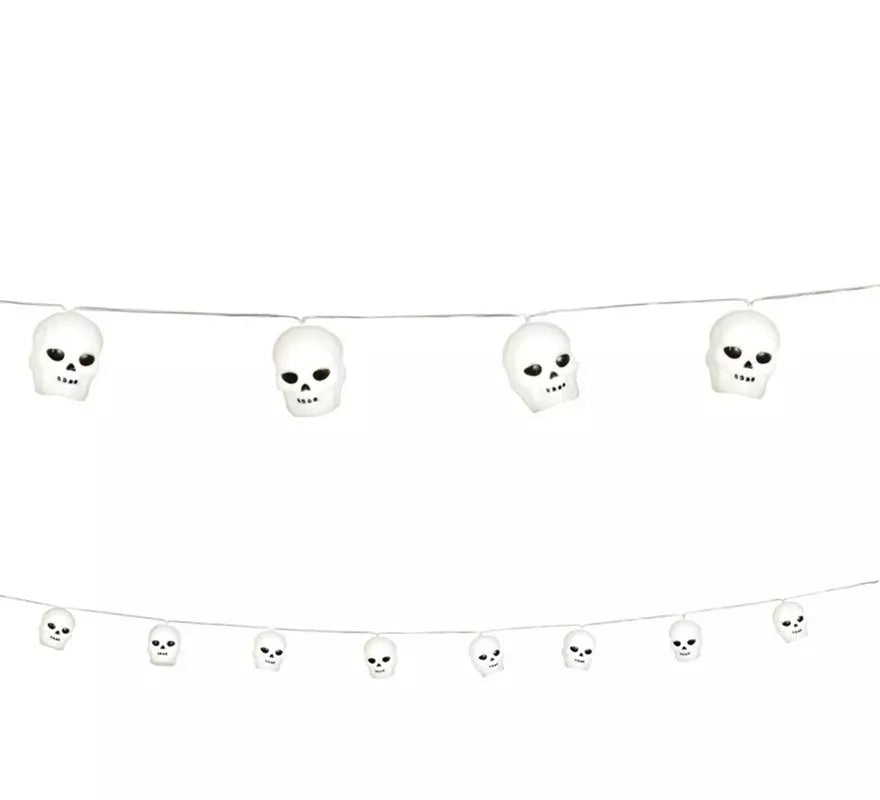 Translation missing: fr.Guirnalda de 12 Calaveras con Luz 180 Cm