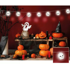 Guirlande Lumineuse avec 12 Têtes de Morts 180 cm