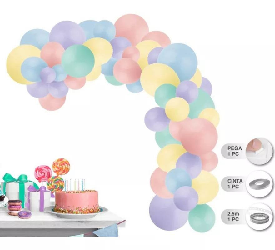 Translation missing: fr.Guirnalda de 77 Globos colores pastel