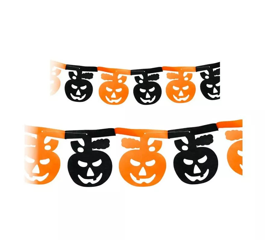 Translation missing: fr.Guirnalda de Calabaza negro y naranja de 3 m