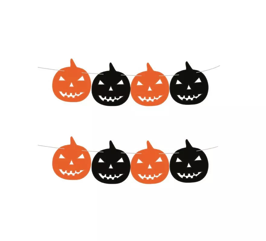 Translation missing: fr.Guirnalda de Calabaza negro y naranja de 3 m