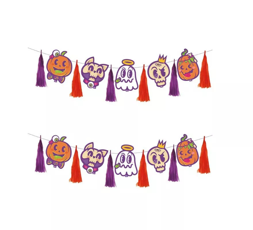 Translation missing: fr.Guirnalda de Calabaza y Fantasma de Anime de 2 m
