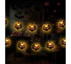 Guirlande de citrouilles lumineuses de 1,20 m