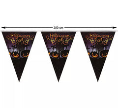 Guirlande de Citrouilles Noires de 250 cm