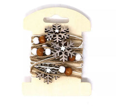 Guirlande Flocon De Neige Bois 200 cm