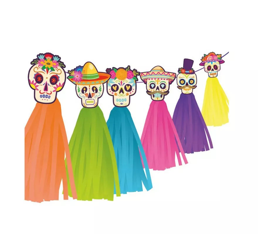 Translation missing: fr.Guirnalda de Día de los Muertos con flecos de 2 m