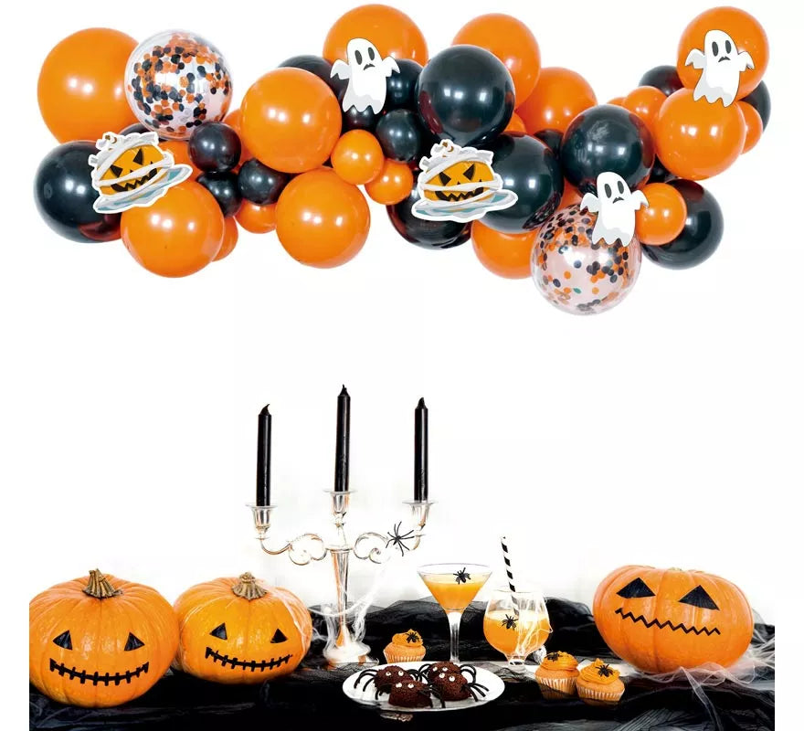 Translation missing: es.Guirnalda de Globos Sticker Halloween 45 Piezas