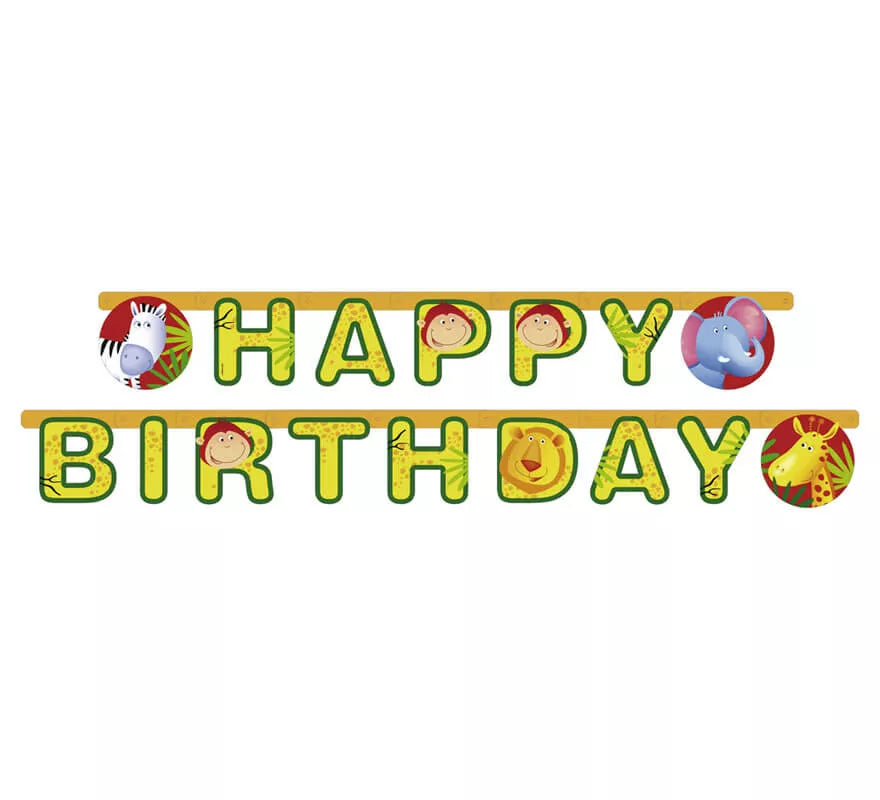 Translation missing: fr.Guirnalda de Happy Birthday de Safari