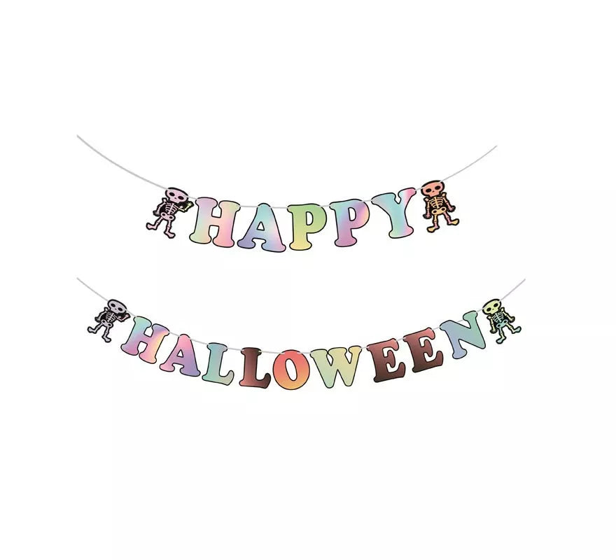 Translation missing: fr.Guirnalda de Happy Halloween holográfico de 3 m