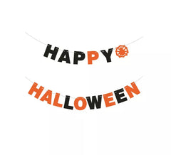 Guirlande Happy Halloween orange et noire de 3 m