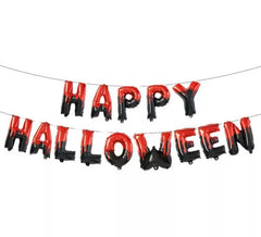 Guirlande de lettres de ballons en aluminium Happy Halloween