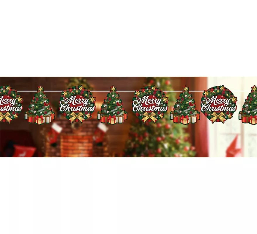 Translation missing: fr.Guirnalda de Merry Christmas de 300 cm y 16x16 cm por figura