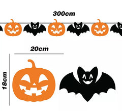 Guirlande de chauves-souris et de citrouilles