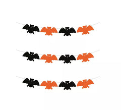 Guirlande chauve-souris noire et orange 3 m