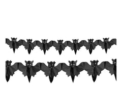 Guirlande de chauves-souris noires de 3 mètres