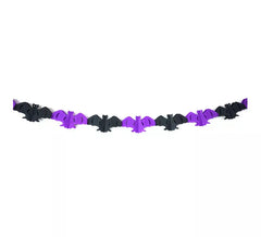 Guirlande de Chauves-souris noires et violettes de 3 mètres