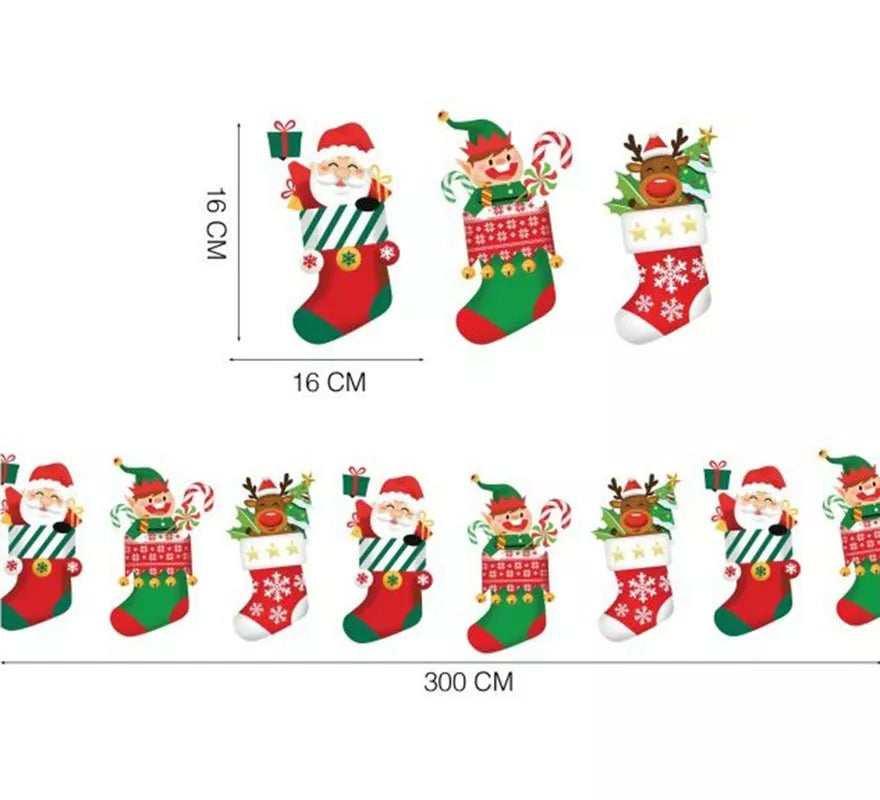 Translation missing: fr.Guirnalda de Navidad de 300 cm y 16x16 cm por figura