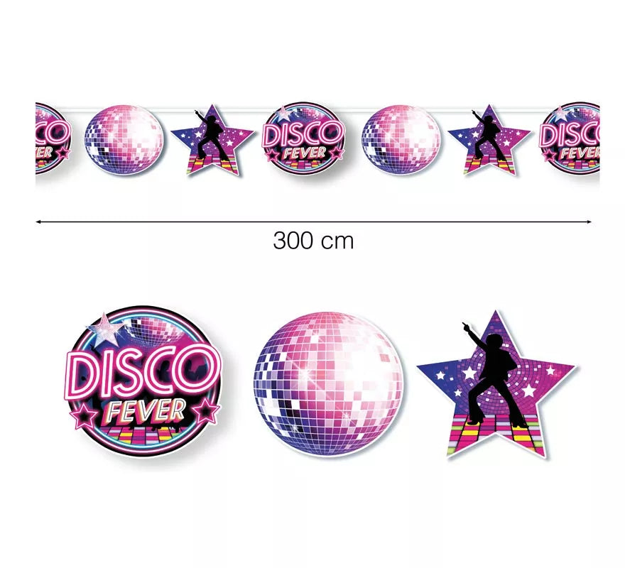Translation missing: fr.Guirnalda Disco Fever lila de 300 cm