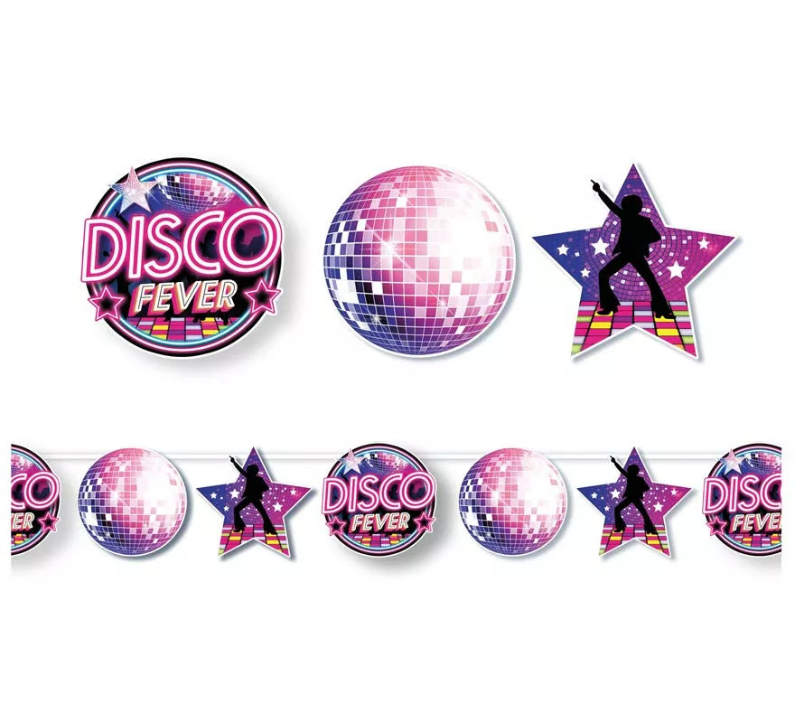 Guirnalda Disco Fever lila de 300 cm