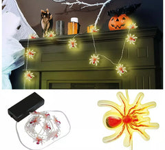Guirlande à Piles String of Spiders 10 Leds