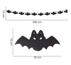 Guirlande chauves-souris 300 cm 20X10 cm (Haute qualité)