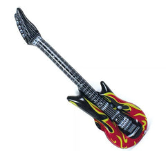 Guitare rocker flammes gonflable 90 cm