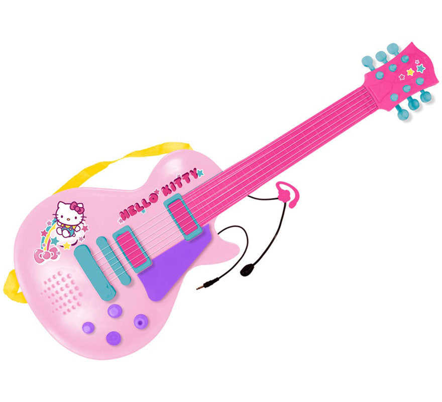 Translation missing: fr.Guitarra Electrónica con Micrófono Hello Kitty