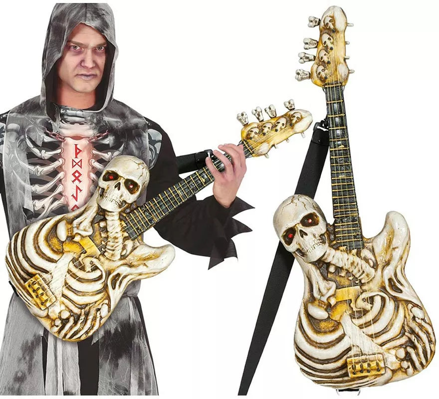 Translation missing: fr.Guitarra Esqueleto con Luz y Sonido 58 cm