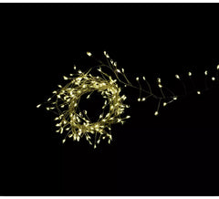 200 guirlandes LED blanches avec piles de 2,20 m