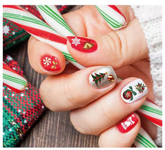 Feuille de stickers pour ongles de Noël 10x7 cm