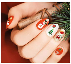 Feuille de stickers pour ongles Père Noël Noël 10x7 cm
