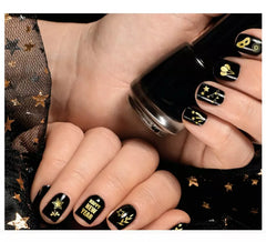 Feuille de stickers pour ongles chiffres Happy New Year 10x7 cm
