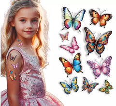 Planche de tatouages papillon 14x30 cm