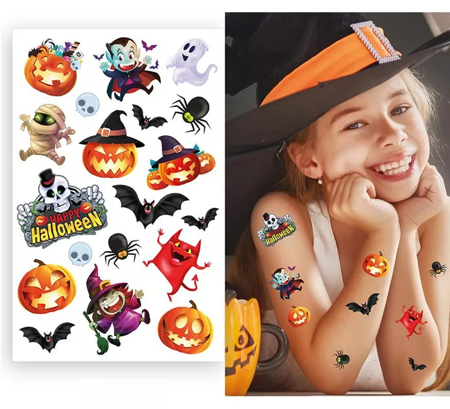 Translation missing: fr.Hoja Tatuajes Halloween coloridos