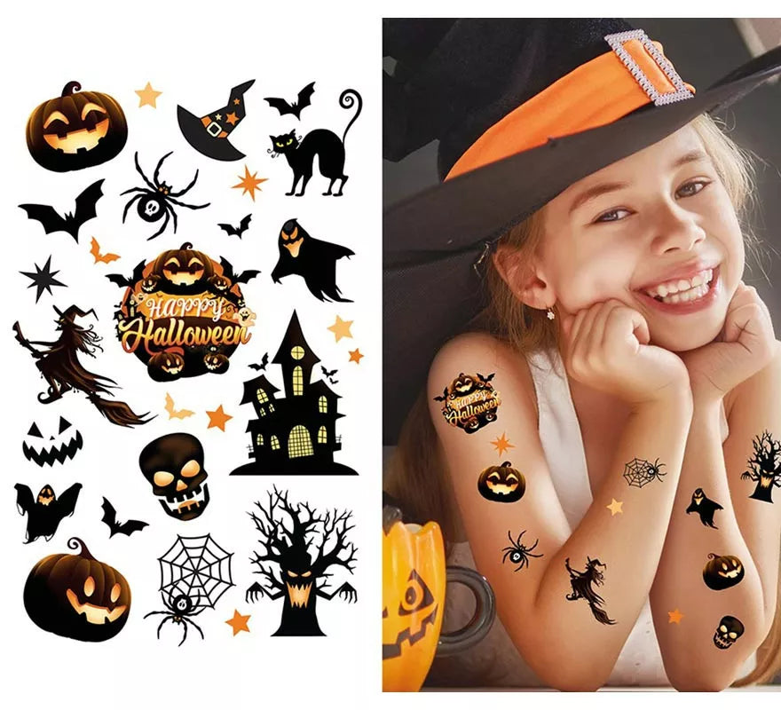 Translation missing: fr.Hoja Tatuajes Halloween negros