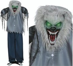 Loup-garou avec lumière, son et mouvement 210 cm