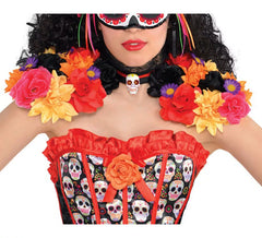 Épaulettes et Ras du Cou Dia de los Muertos (Day of the Dead) Mexicain