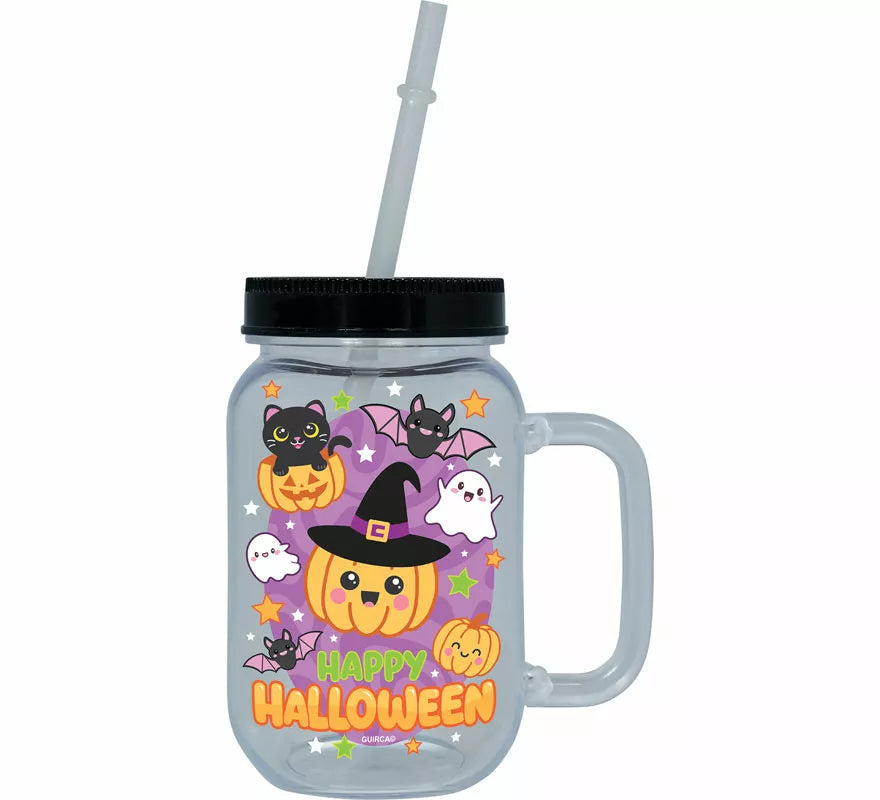 Translation missing: fr.Jarra Happy Halloween con Pajita de 14 cm