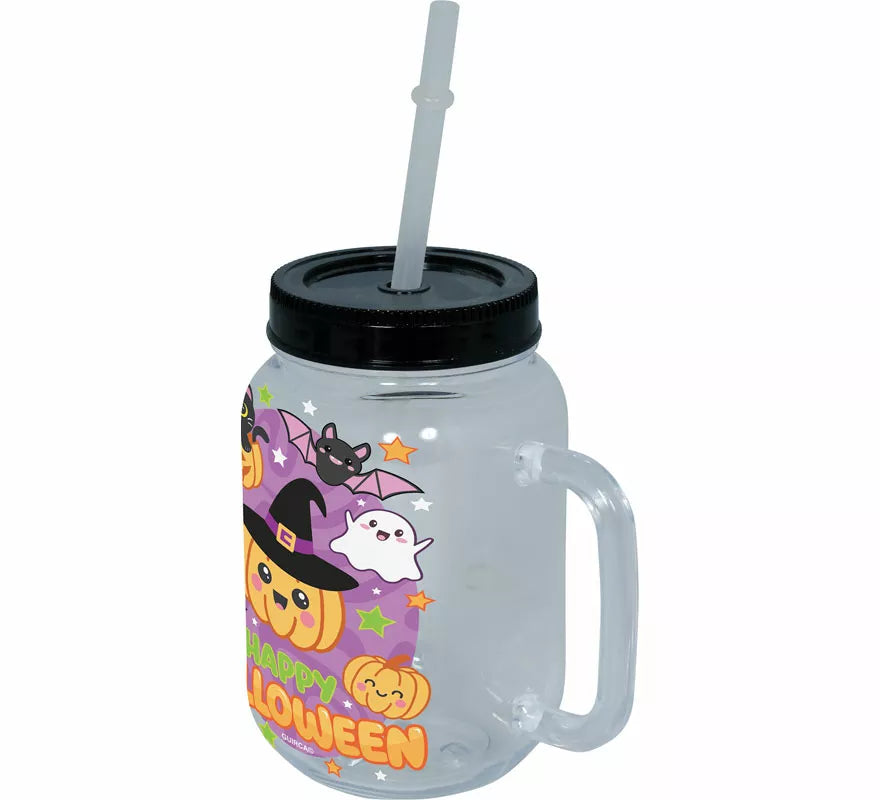 Translation missing: fr.Jarra Happy Halloween con Pajita de 14 cm