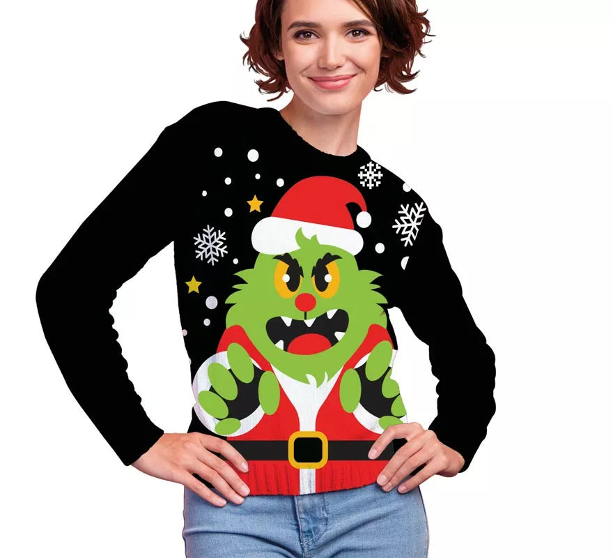 Translation missing: fr.Jersey de Duende Gruñón de Navidad para mujer