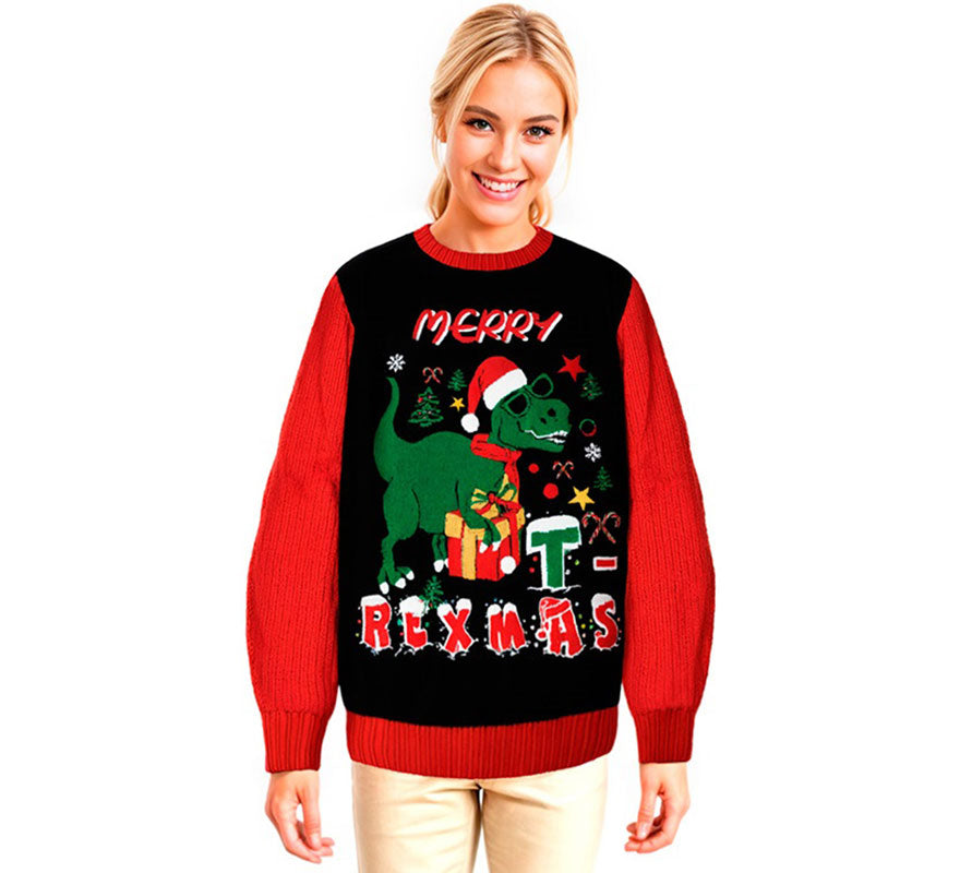 Translation missing: fr.Jersey Dinosaurio Navideño para adulto