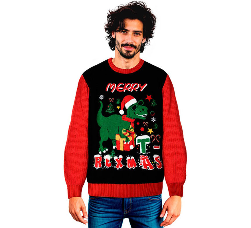 Translation missing: fr.Jersey Dinosaurio Navideño para adulto