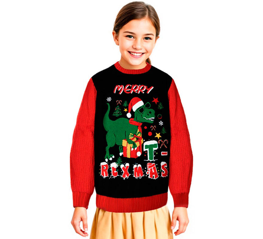 Translation missing: fr.Jersey Dinosaurio Navideño para niños