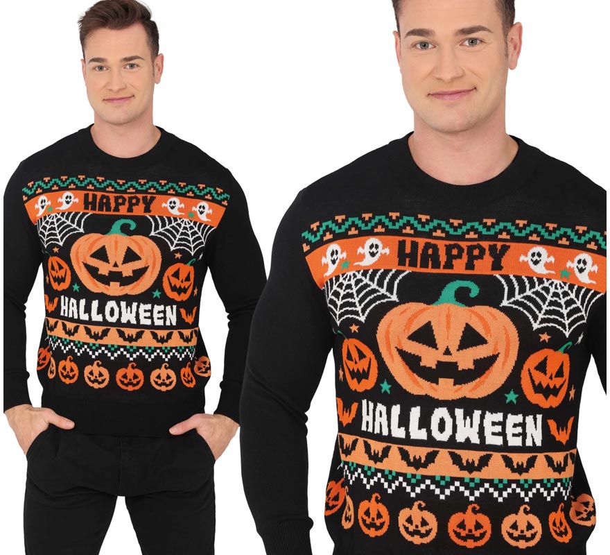 Jersey Halloween Calabaza para hombre
