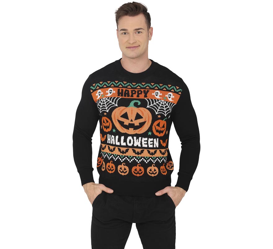 Jersey Halloween Calabaza para hombre
