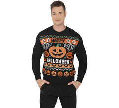Pull citrouille d'Halloween pour homme