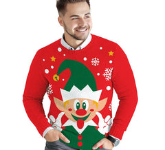 Pull de Noël Happy Elf pour homme
